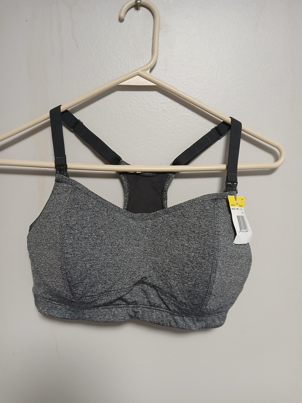 Playtex Gray Racerback Sports Bra with Adjustable Straps
